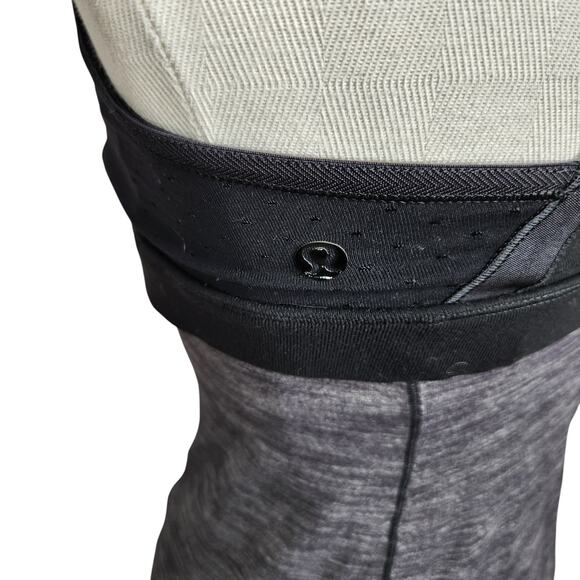 Lululemon Breathe In Tank‎ Womens Size 4 Heathered Black Black Cross Back - Picture 6 of 8